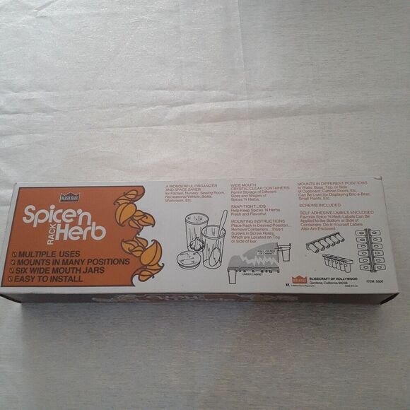 Vintage Blisscraft Spice 'n Herb Rack Old Stock 1970's Organizer System NEW - Picture 4 of 7